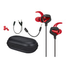Marvo Wired HD Surround Stereo Soft Earbud Noise Cancelling In-Ear Gaming Earphone-Black and red colour, 3.5 mm plug