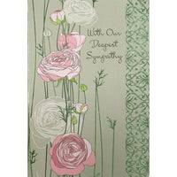 Rosedale 5-1/2" x 8" Our Sympathy Greeting Cards And Envelopes, 12 Pack (17553)-Printed on premium uncoated card stock