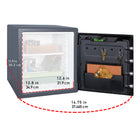 SentrySafe X-Large Digital Fire/Water Safe - 1.23 Cu. Ft.-Data Protection: ETL Verified to protect digital media such as tablets, phones, external hard drives, memory sticks/cards, USB drives, CDs, DVDs in a fire for 1-hour up to 1700-degreeF (927-degreeC)