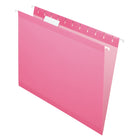 Pendaflex Reversaflex Premium Coloured Hanging File Folders, Pink, Letter Size, 25 Pack-10 times stronger than standard folders to last longer and hold more without tearing