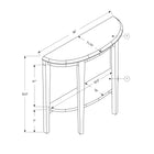 Monarch Specialties 2451 Accent Table - 36"L/White Hall Console-Product dimensions: 36"W x 11.75"D x 32.5"H