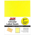 JAM Paper Round Circle Label Sticker Seals, 2.5" diameter, Assorted Bright Colours, 4 Packs of 120 (147628assrt)-Assorted colours