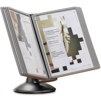 Durable Sherpa Motion Desk Reference System, 10 Panels-This desk reference system is ideal for public information areas, shared workstations and high-profile settings