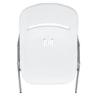 Flash Furniture HERCULES Series Ergonomic Shell Stack Chair with Grey Frame - White-Double Support Braces