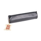 Clairefontaine Age-Bag Round Leather Pencil Case, Black-Black