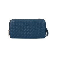 Karla Hanson RFID Blocking Ellie Woven Crossbody Phone Wallet, Blue-Woven Crossbody Phone Wallet