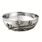 Elegance Sparkle Silver Leaf Bowl-Material: Stainless Steel