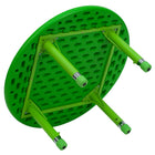 Flash Furniture 33" Round Green Plastic Height Adjustable Activity Table-1.5" Thick Textured Green Plastic Table Top