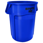 Rubbermaid Brute 44 Gallon Resin Outdoor Trash Can - Blue-Garbage can