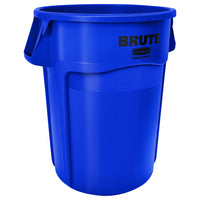 Rubbermaid Brute 44 Gallon Resin Outdoor Trash Can - Blue-Garbage can