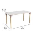 Flash Furniture - Table d'activites rectangulaire Bright Beginnings de qualite commerciale en bois pour salle de classe-Peut accueillir jusqu'à 4 enfants