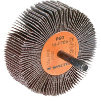 Walter Surface Technologies - Disques À Lamelles - Meules À Lamelles Coolcut, Grain 60, 3po x 1po x 1/4po, paquet de 4-Matériau abrasif Oxyde d'aluminium