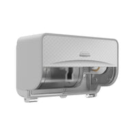Kimberly-Clark Professional ICON Coreless Standard Roll Toilet Paper Dispenser 2 Roll Horizontal -Silver Mosaic Design Faceplate-1 Dispenser and 1 Silver Mosaic Design Faceplate per Case