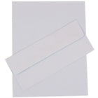 JAM Paper Business Stationery Set, 50 Sheets of Paper and 5 #10 Envelopes, Baby Blue, set of 100 (303024445)-Baby blue