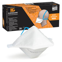 KleenGuard NIOSH Approved N95 Particulate Respirator - 20 Pack-N95 respirator, White, General Maintenance