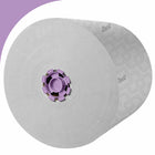 Scott Essential High-Capacity Hard Roll Towels - Unperforated - with Elevated Design and Absorbency Pockets - for Purple Core Dispensers - White - 6 Pack-6 Scott Essential High-Capacity Hard Roll Towel Rolls/Case