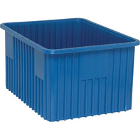 Quantum Storage Systems Divider Box Containers, Plastic, 22.5" W x 17.5" D x 8" H, Blue - 2 Pack-Colour: Blue
