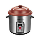 VitaClay 6 in 1 Smart Multi-Crock n' Stock Pot, 6.5Qt, Brushed Stainless Steel-6.5 Quart Multi-Crock N' Stock Pot