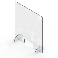 Mark Maker Acrylic Sneeze Guard - 31.5" x 36" - Design #4-Available with acrylic feet to easily stand on countertops for portability and quick installation with no tools required.