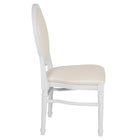 Flash Furniture HERCULES Series King Louis Chair - White-Removable White Vinyl Seat