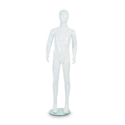 Can-Bramar RP 10-Years Old Fiber Glass Mannequin, 47"H, 12" Dia Glass Base, Glossy White-10-Years Old Fiber Glass Mannequin with glossy white finish.