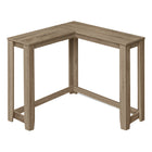Monarch Specialties 3659 Corner Console Accent Table - Dark Taupe-Entry table with a unique corner design in a sleek dark taupe finish