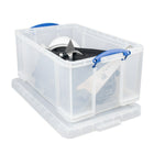 Really Useful Boxes 64L Storage Box, Clear-64L box features built-in rails designed to hold legal hanging files