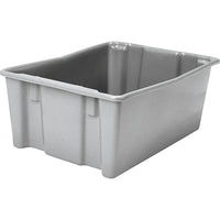 Lewis Bins+ Polylewton Stack-N-Nest Containers, 30.1" x 24.0", Grey, 5 Pack-Injection moulded from high-impact polyolefins