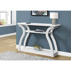 Monarch Specialties 2438 Accent Table - 47"L/White Hall Console-Three tiered shelf space