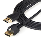 StarTech Male-to-Male 4K 60Hz HDR HDMI Cable with Locking Screw - 6 ft-Long lasting & slim (4.5 mm/0.18" diameter) TPE jacket absorbs stress of frequent bends protecting the core of the rugged UHD HDMI cord