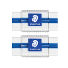Staedtler Triangle Duo-Colour PVC-Free Eraser - 2 Pack-Sliding plastic sleeve