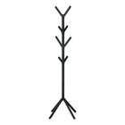 Monarch Specialties 2057 Coat Rack - Black Metal-Free standing, modern industrial style, 4-tier metal coat rack with 8 hanging hooks