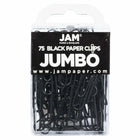 JAM PAPER - Trombone Geant Colore 2", Noir, 3 Paquets de 75-La couleur noire