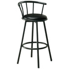 Monarch Specialties 2398 Barstool - Swivel/Black Metal - 2 Pack-Set of 2 barstools