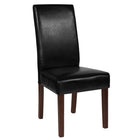 Flash Furniture - Chaise Parsons de la série Greenwich en LeatherSoft noir-Rembourrage LeatherSoft noir
