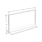 Azar Displays 11" x 14" Horizontal Double Sided Stand Up Acrylic Sign Holder, Clear, 10 Pack (152711)-Highlight important information from two different angles
