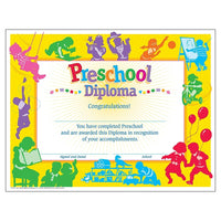 Trend Enterprises Classic Preschool Diploma PK-K Certificates & Diplomas, 180 Pack (T-17001)-Size: 8 1/2"(L) x 11"(W)
