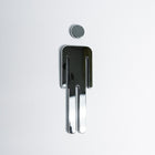 Futech SWAS002 Symbol Men/Women Washroom Sign, 2 Pack-Size: 5-3/4"H, 1-3/4" W - Male, 2"W- Female, Thickness: 3mm