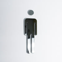 Futech SWAS002 Symbol Men/Women Washroom Sign, 2 Pack-Size: 5-3/4"H, 1-3/4" W - Male, 2"W- Female, Thickness: 3mm