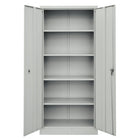 Storemax Large Heavy Gauge Steel Storage Cabinet - Grey-Warranty: 5 Years; ISO Certification