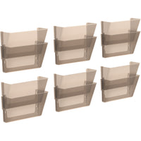 Storex Wall Files - Letter Size - Smoke - 12 Pack-Holds letter size documents and folders