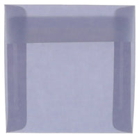 JAM Paper 5.5 x 5.5 Square Envelopes, Wisteria Purple Translucent Vellum, 100 Pack (PACV504g)-Wisteria purple