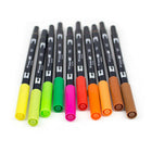 Tombow Dual Brush Pens - Citrus Palette - 10 Pack-Brush Tip works like a Paint Brush to create fine , medium or bold strokes