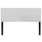 Flash Furniture Lennox Tufted Upholstered Queen Size Headboard - White Vinyl-Contemporary Style