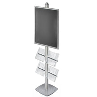 Azar Displays Sky Tower Brochure Holder (300292-SLV)-Brochure Holder