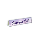 Azar Displays 2" x 11" Double Sided Acrylic Nameplates, Clear, 10 Pack (192803)-Great for offices, schools, business and much more