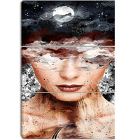 Designart Nightwalker Street Art Canvas Artwork, (PT3606-3P)-Print