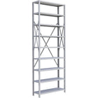 Metalware RK403 Boltless Shelving Unit, 9-Shelves, 36" x 18" x 100", Light Grey-Adjustable shelving system that provides high strength, yet economical storage capacity for your needs