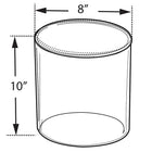 Azar Displays Clear Acrylic Cylinder, 8" x 10" (556810)-8"H x 10"W x 1/8"T