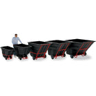 Rubbermaid Polyethylene Tilt Truck, 1200 Lbs, 1-1/2 Cu. Yd., Bin Polyethylene (FG102500BLA)-Volume Capacity: 1-1/2 cu. yd.